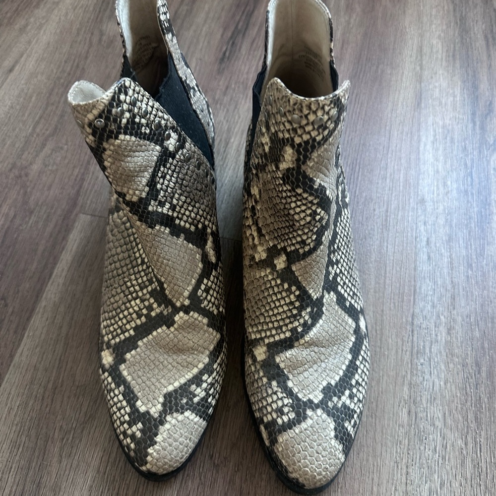 Steve Madden Snake Skin Patterned Ankle Boots